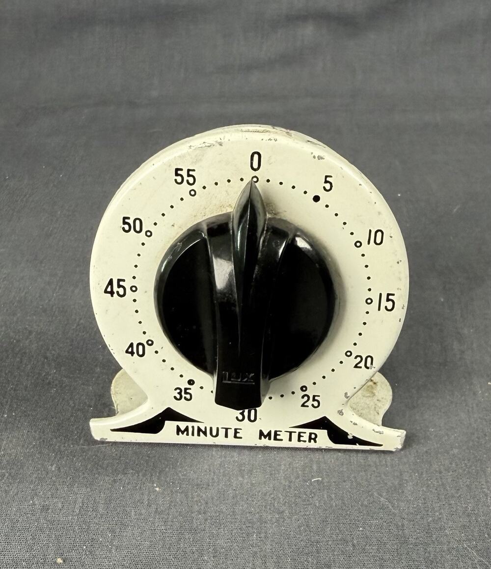 Vintage Metal Lux MINUTE METER Kitchen Timer Single Ding